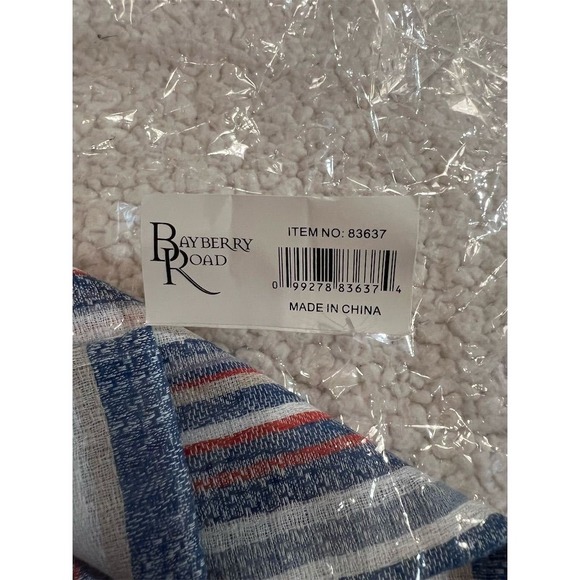 Bayberry Road Women's Striped Rectangle Scarf Multicolor Fall Accessory - Picture 9 of 10